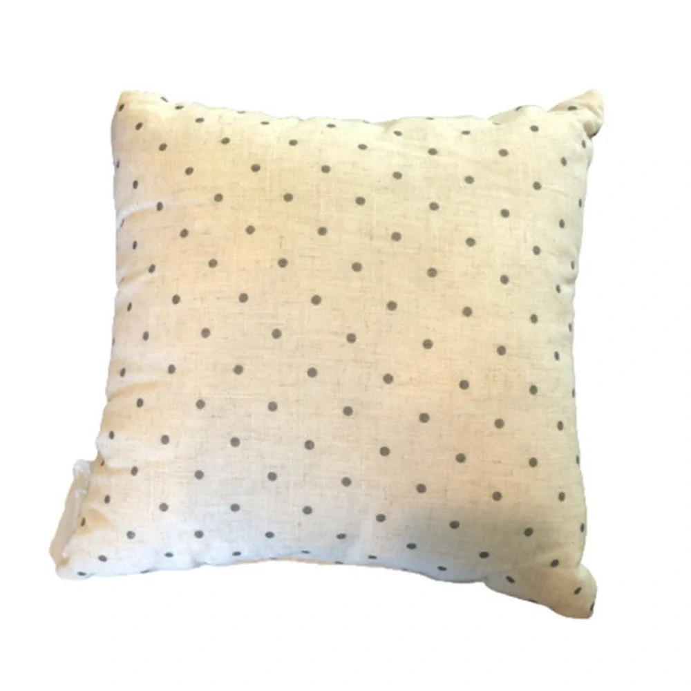 NWOT Halloween Witch‎ Silhouette Pillow Cameo Witch Hat Orange Cream Polka Dots